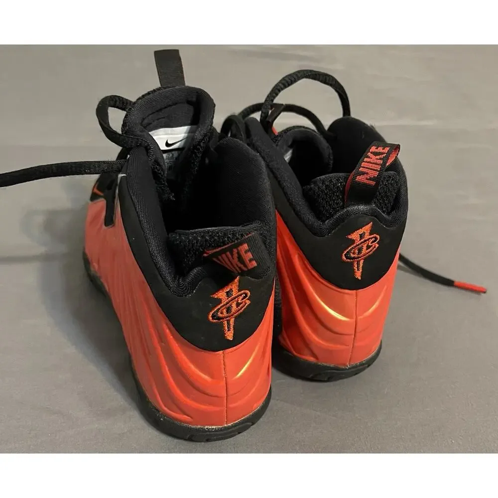 Youth Nike Air Penny Foamposite One 13C Black Orange Great Condition